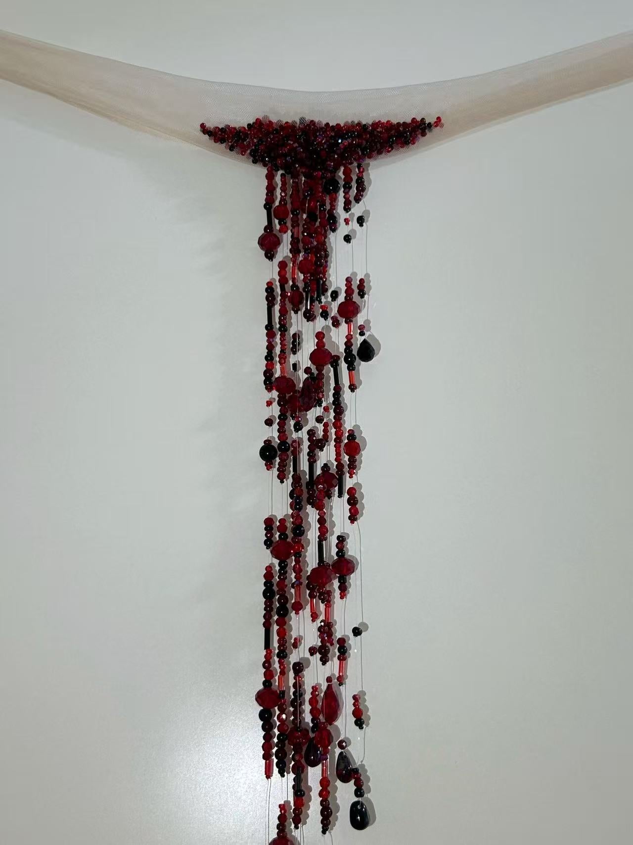 Vampire Bride Wound Choker — Handmade Gothic Blooddrop Necklace