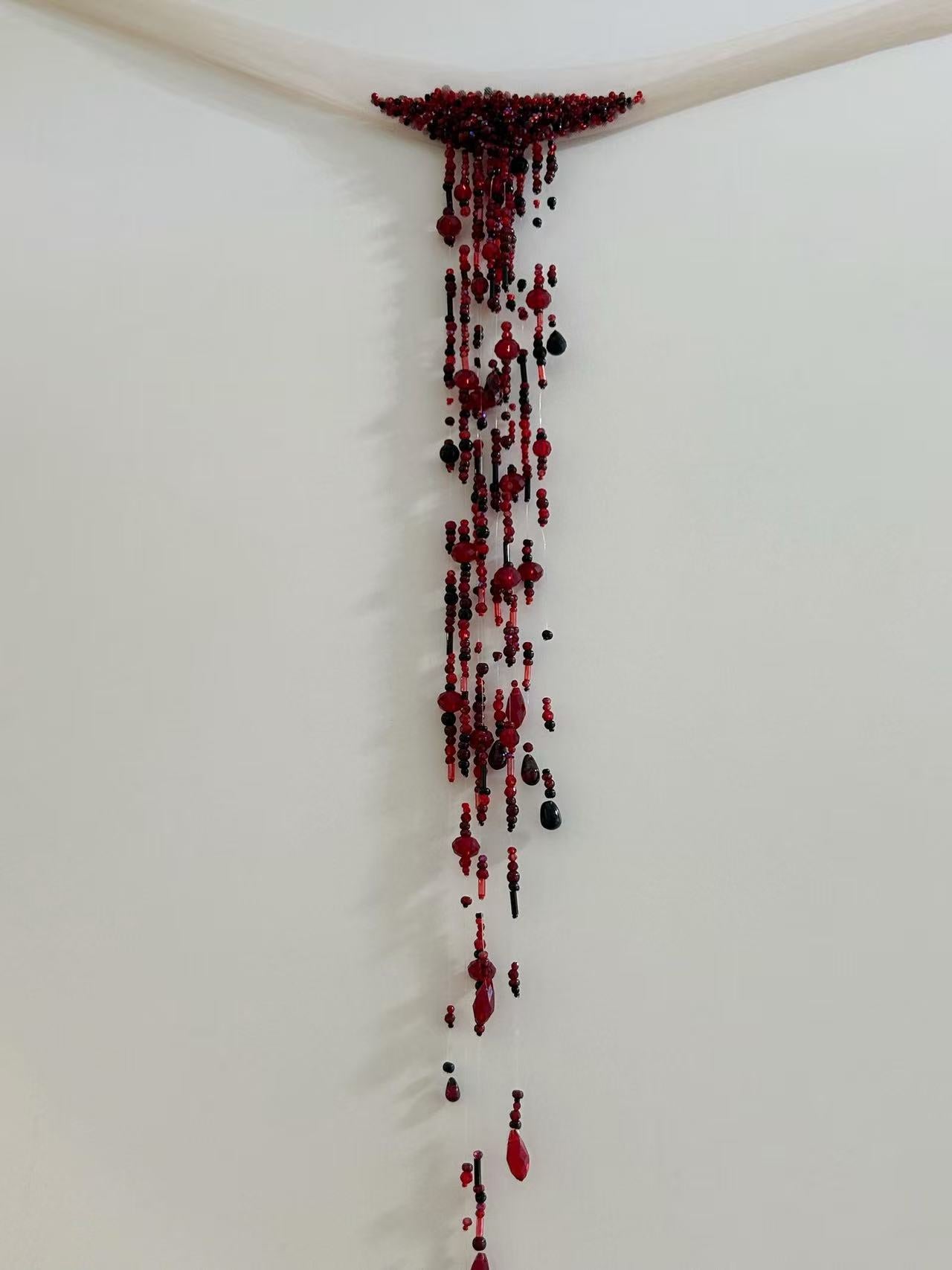 Vampire Bride Wound Choker — Handmade Gothic Blooddrop Necklace