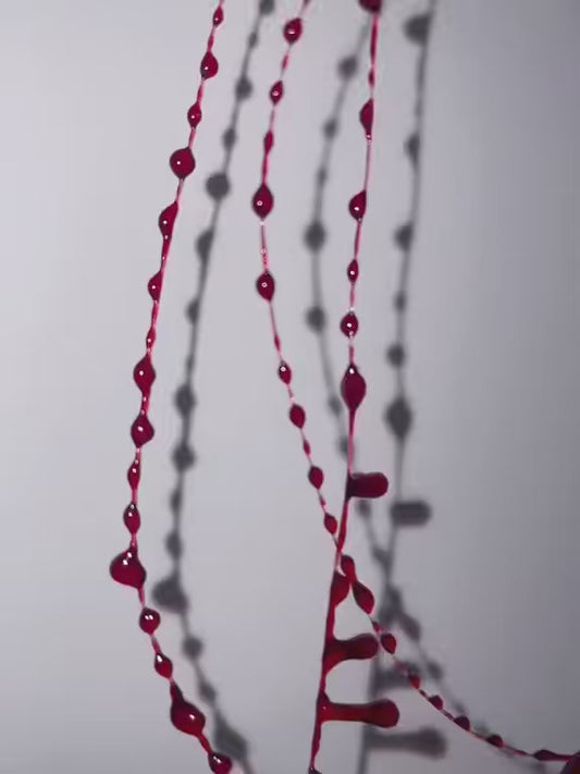 Crimson Duo Chain Bracelet — Gothic Layered Crystal Jewelry